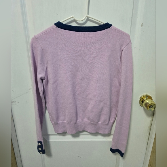 Preppy Lavender with blue lining sweater size small - Picture 2 of 4